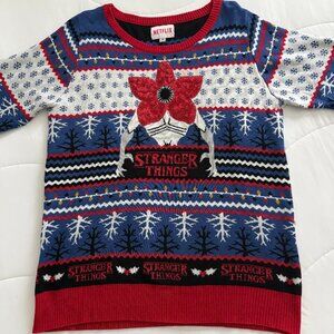 RARE Stranger Things Sequin Demogorgon | Netflix | Ugly Holiday Sweater (Large)